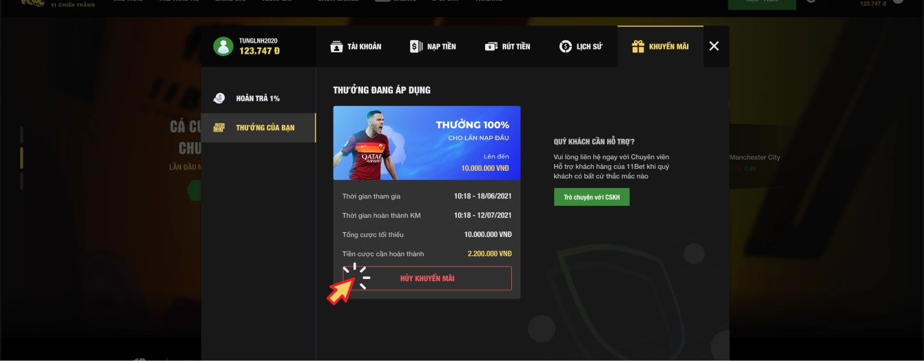 screenshot 11bet