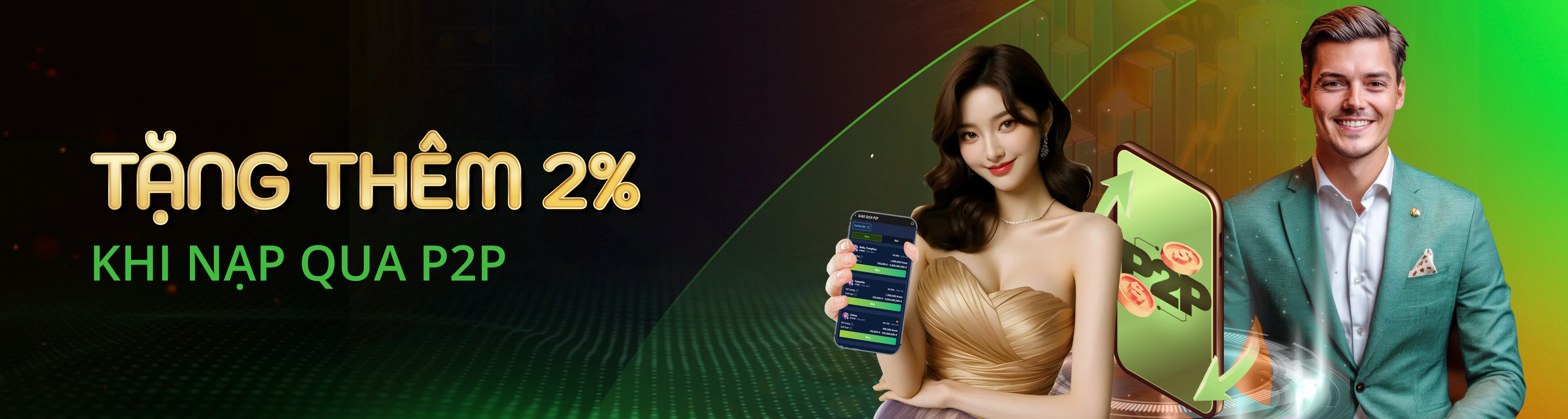 NẠP P2P, THƯỞNG 2% KHÔNG RÀNG VÒNG CƯỢC. 11bet